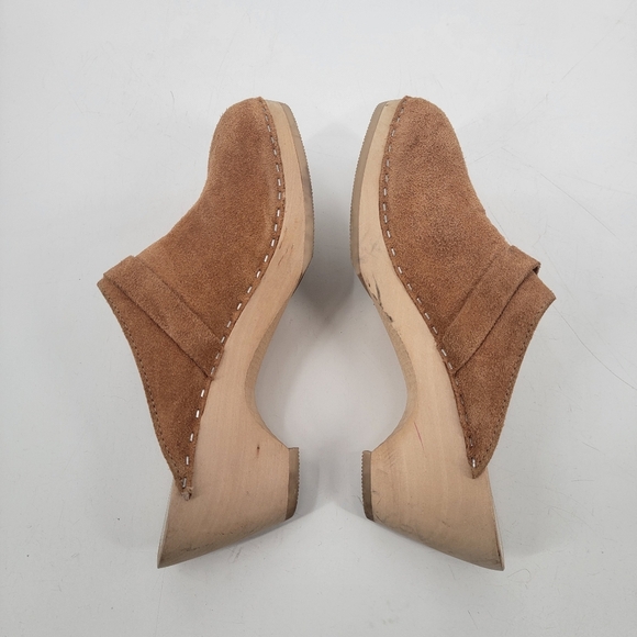 Maguba Swedish Berkeley Husband Clogs Size 41 Camel Tan Leather Boho Minimalist - Picture 12 of 16